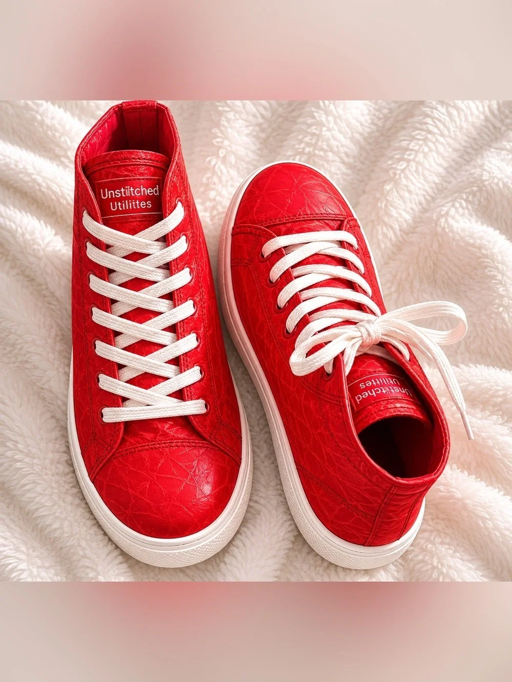 Palladium Red High-Top Sneakers